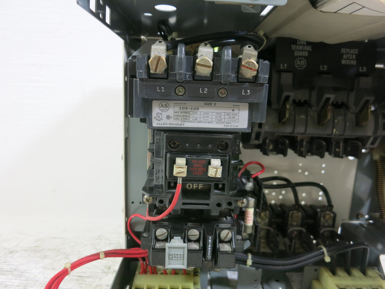 Allen Bradley 2100 Centerline Size 2 Starter 60 Amp Fusible 12" MCC Bucket 509 (BJ1005-27)