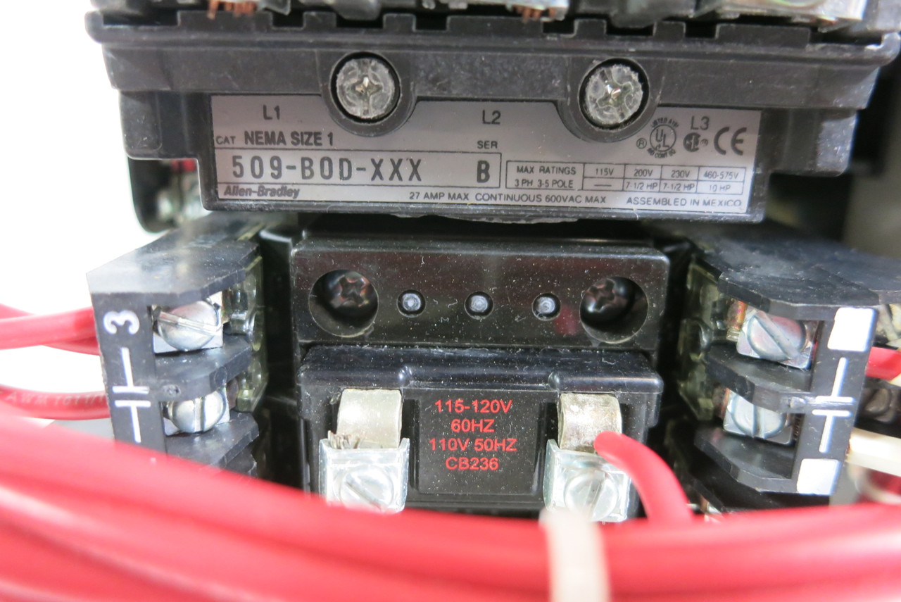 Allen Bradley 2100 Centerline Size 1 Starter 3A Breaker 12" MCC Bucket 3 Amp (BJ1007-15)