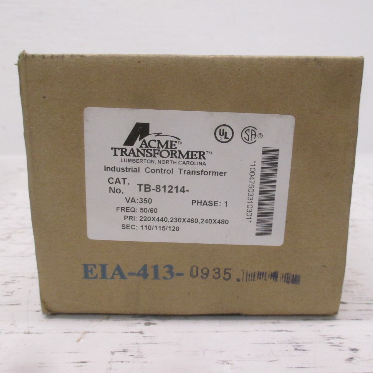 NEW Acme TB-81214 Industrial Control Transformer 350 VA 1 PH 50/60HZ NIB (AH0522-10)