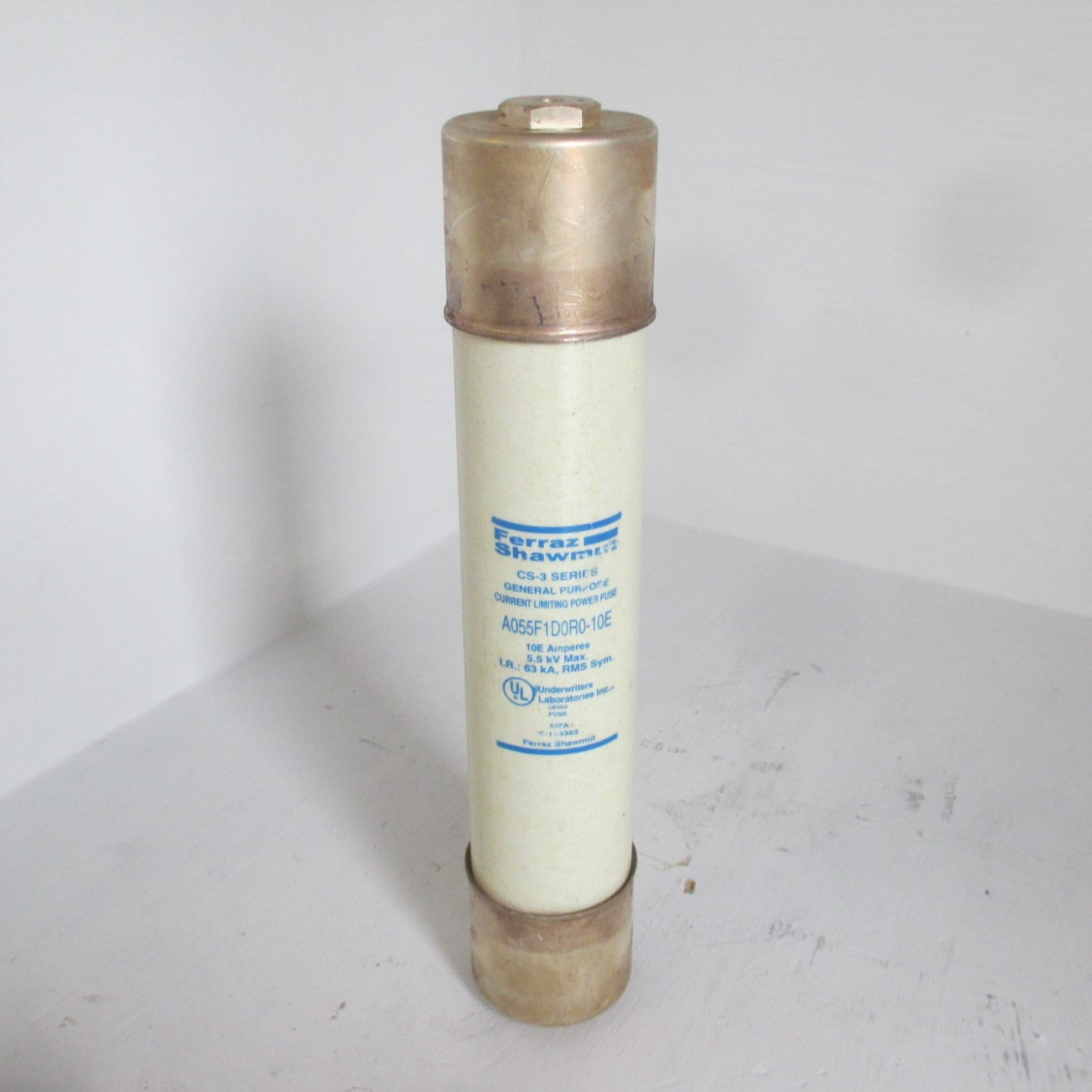 Gould A055F1D0R0-10E 10 Amp CS-3 5.5 kV Current Limiting Power Fuse Shawmut 10A (AH0527-3)