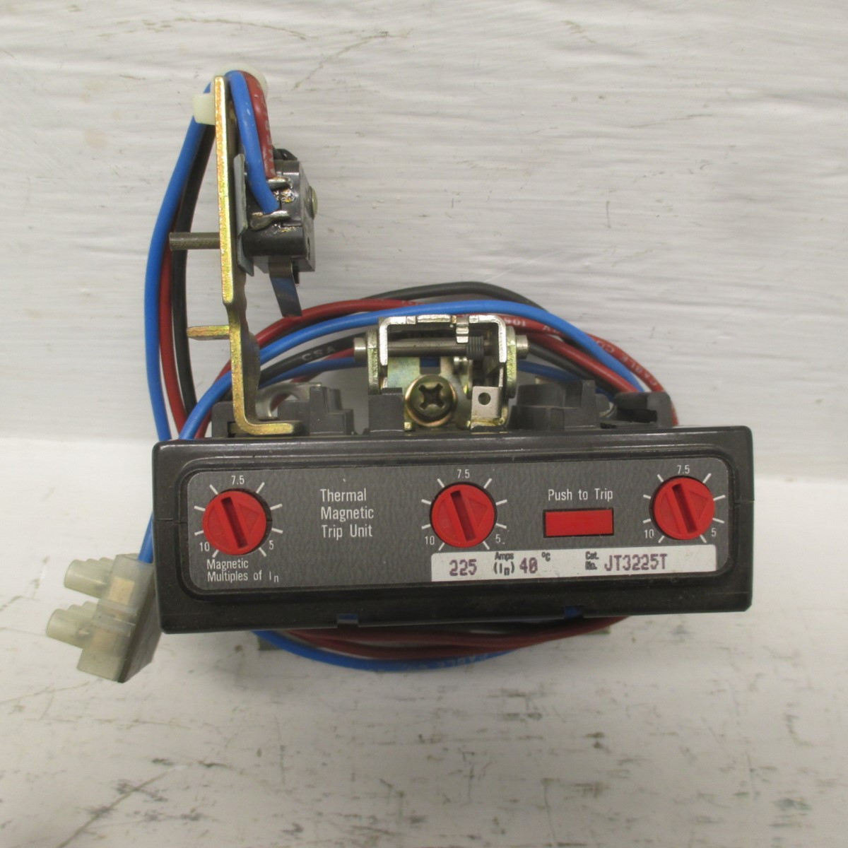 Cutler Hammer JT3225T 225A Thermal Magnetic Breaker Trip Unit w/ AUX 1491D45G02 (AH0543-1)