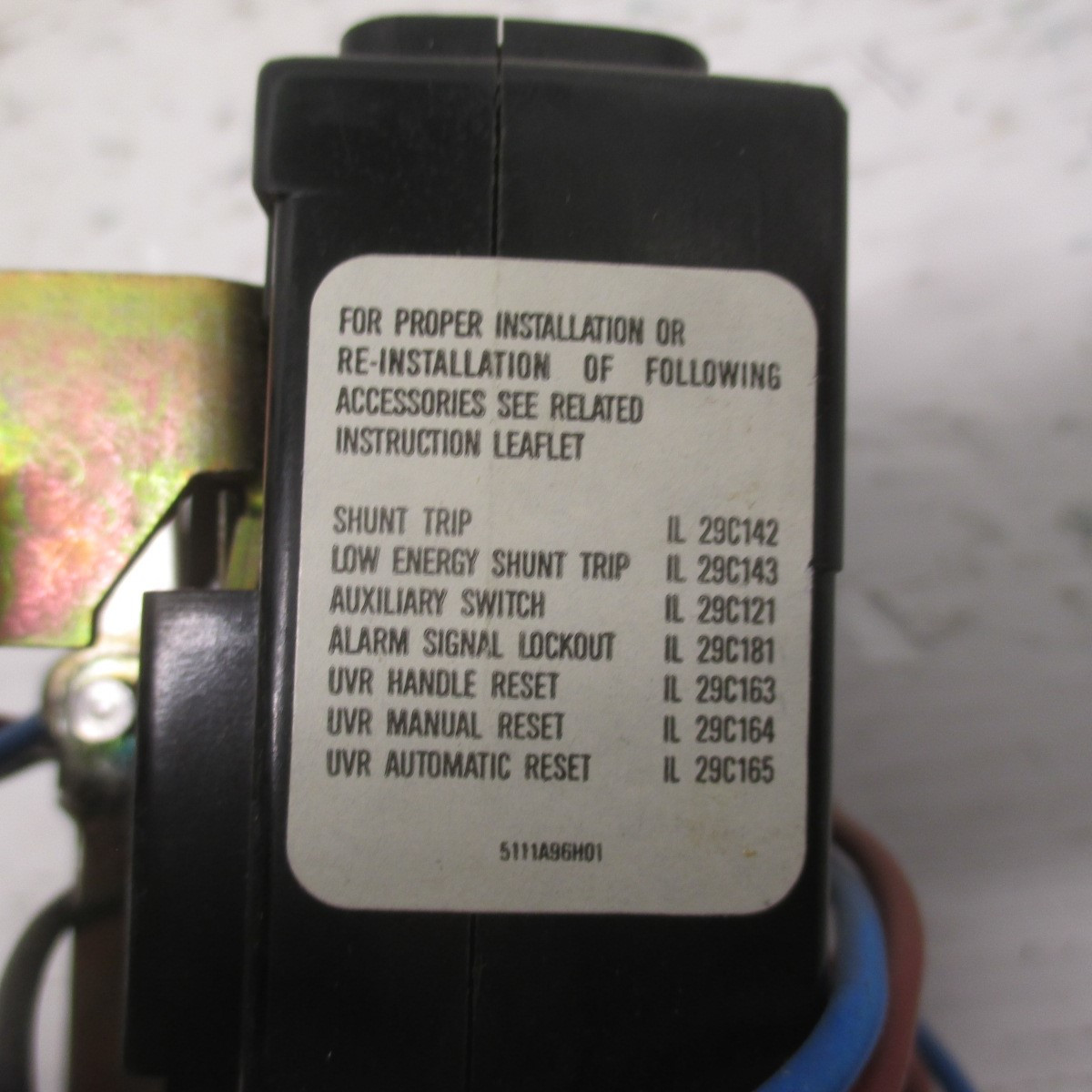 Cutler Hammer JT3225T 225A Thermal Magnetic Breaker Trip Unit w/ AUX 1491D45G02 (AH0543-1)