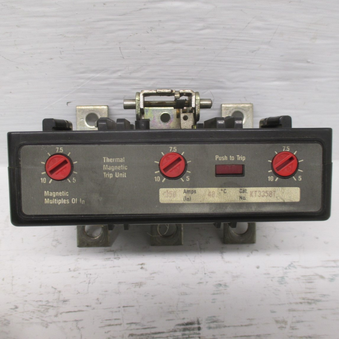 Cutler Hammer KT3350T 350A Thermal Magnetic Circuit Breaker Trip Unit CH 350 Amp (AH0537-1)