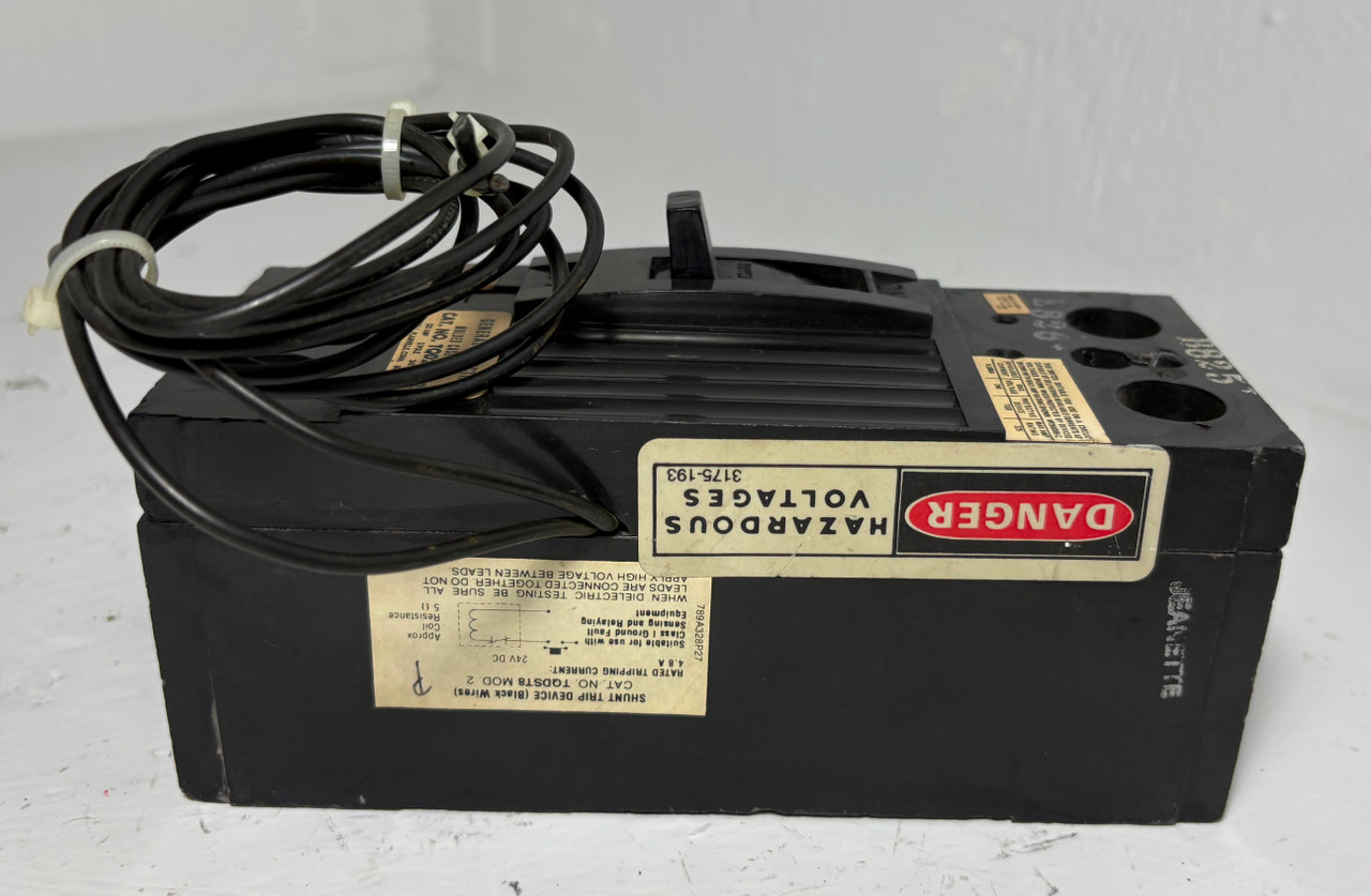 GE TQD22YT225 225A Molded Case Switch w/ Shunt 2P 240V 225 Amp General Electric (EM5442-1)