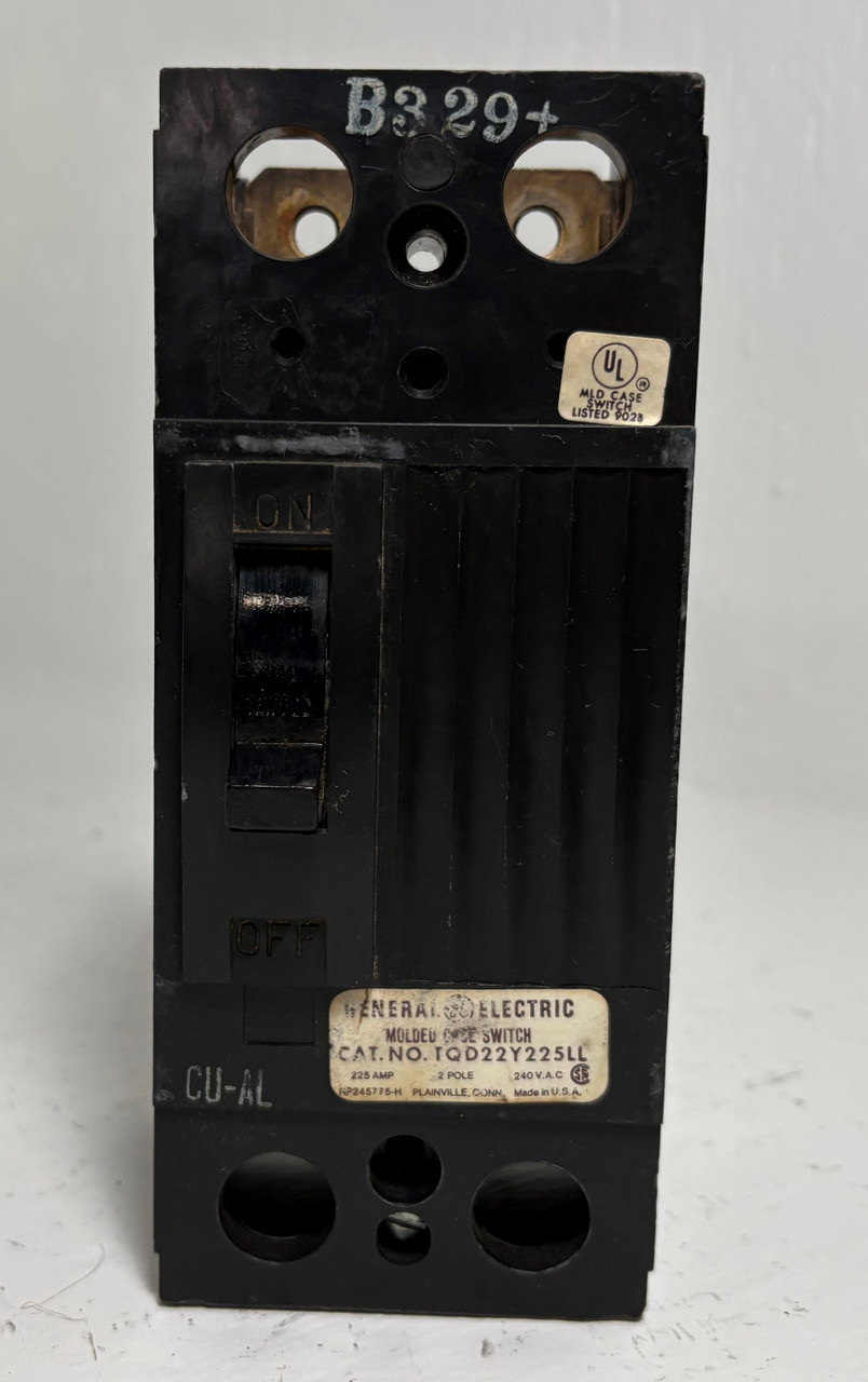 GE TQD22Y225LL 225A 2 Pole Molded Case Switch 2P 240V 225 Amp General Electric (EM5443-1)