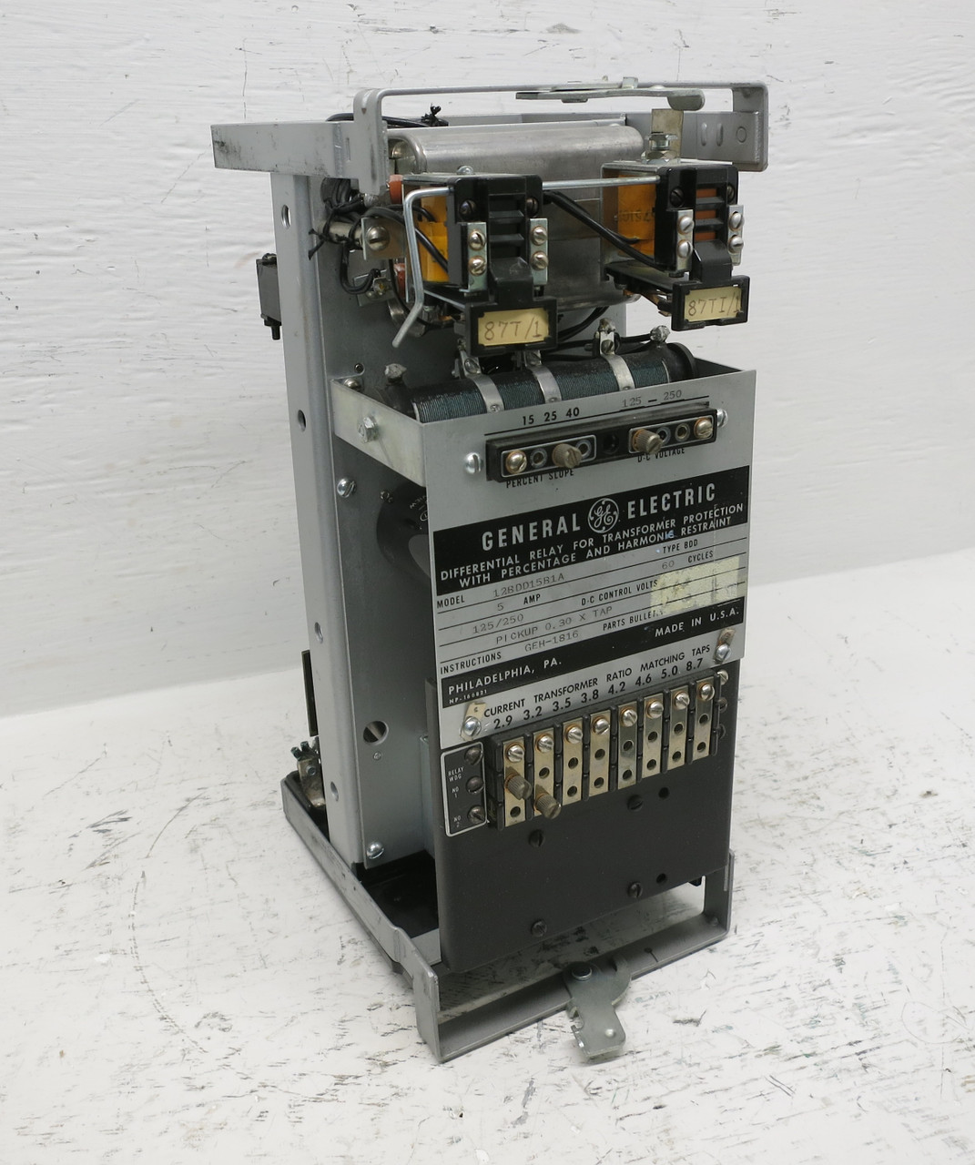Image of GE 12BDD15B1A Differential Relay Transformer Protection Harmonic BDD (No Case)