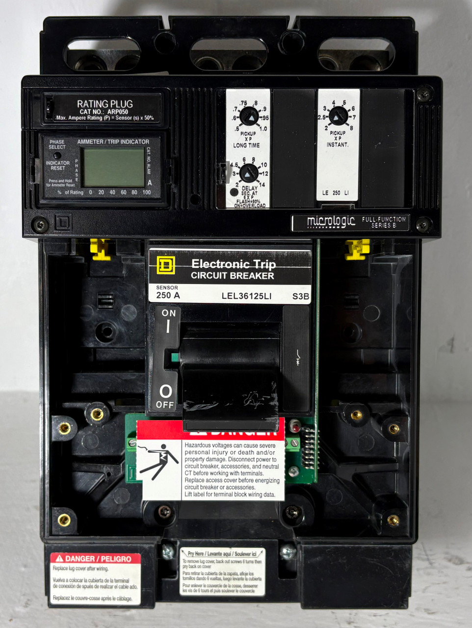 Square D LEL36125LI 250A LI Circuit Breaker w/ 125 Amp Plug S3B LEL 480/600V 3P (EM5450-2)