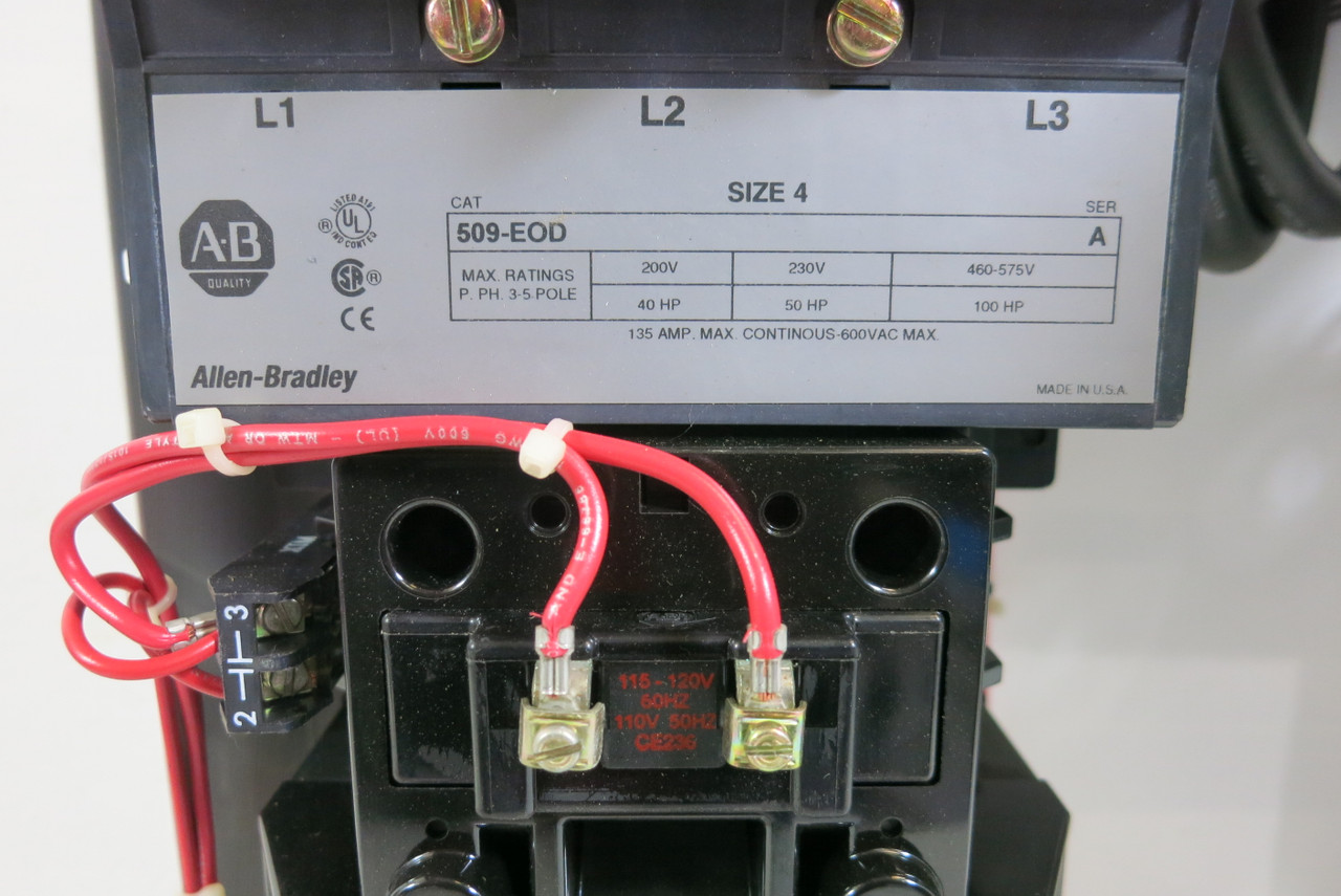 Allen Bradley 2100 Centerline 150A Breaker Size 4 Starter 26" MCC Bucket 150 Amp (BJ1011-2)