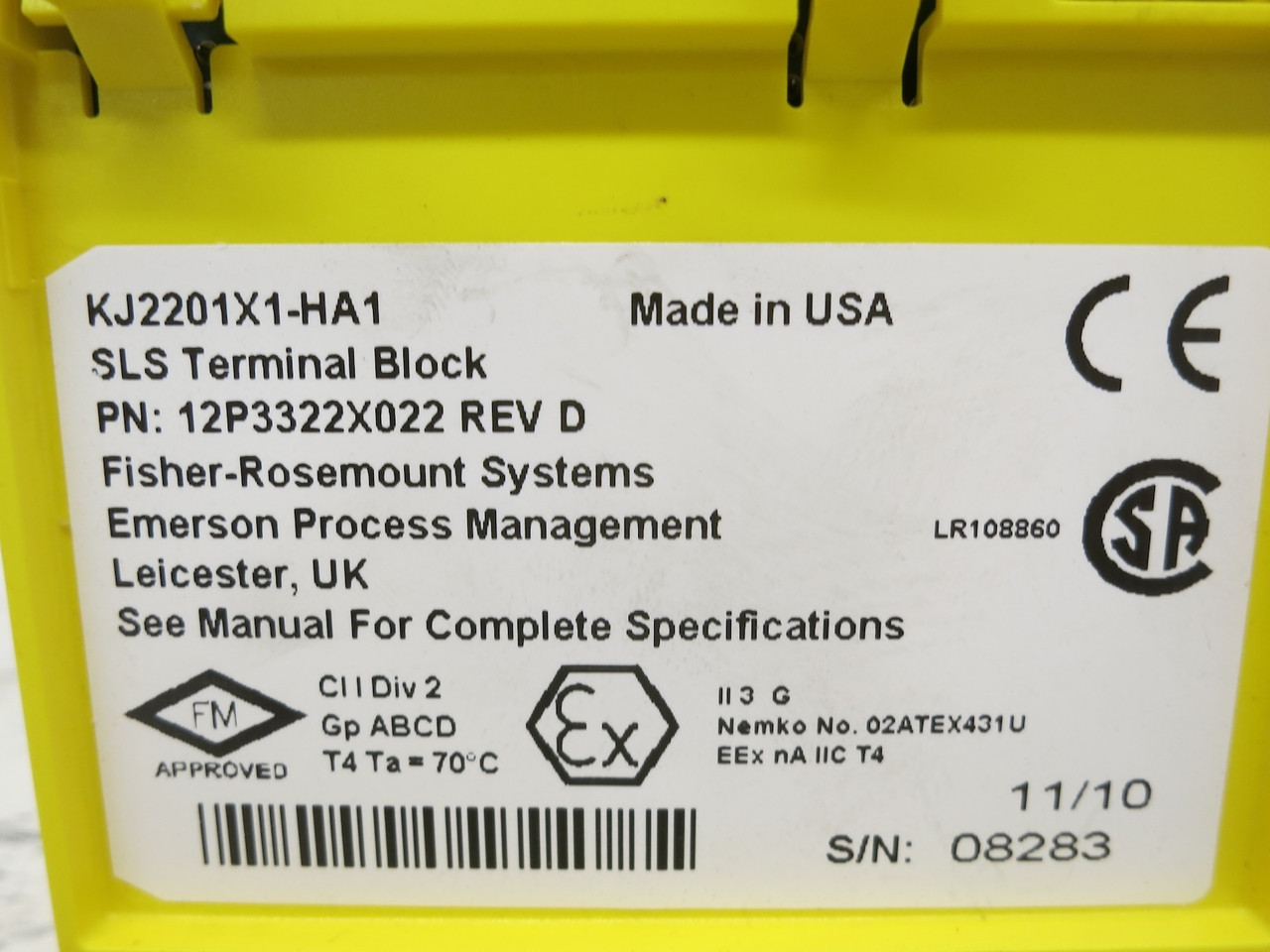 Emerson KJ2201X1-BA1 SLS1508 Smart Logic Solver w/ Base KJ2201X1-HA1 DeltaV PLC (DW7130-4)