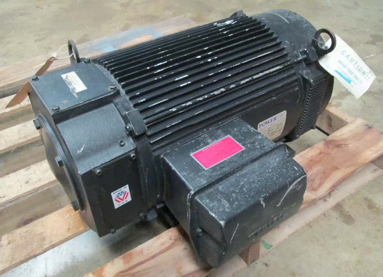 Powertec 30 HP DC Motor 287TCZ 640V 850 RPM DPBV Encl Brushless 640VDC 66A (PC0003-1)