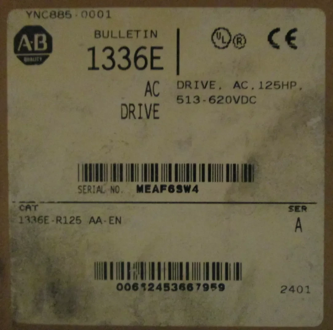 NEW Allen Bradley 1336E-R125-AA-EN 125 HP VS Drive 1336 IMPACT VFD 1336E DC In (PC0000-1)
