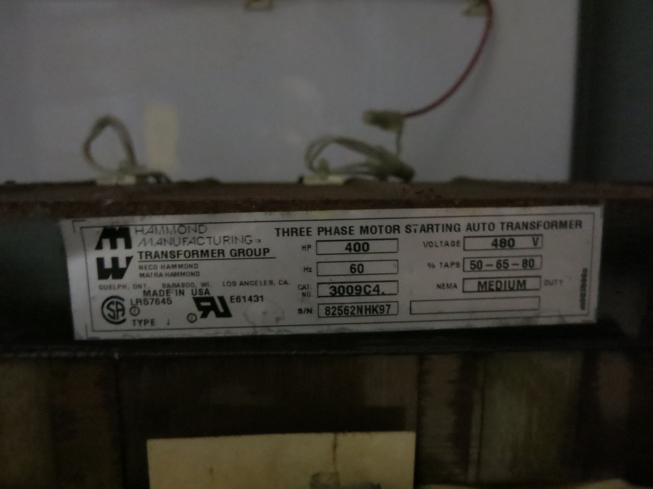 Eaton Size 6 Reduced Voltage Motor Starter 400 HP Autotransformer 600A Fused (DW7137-1)