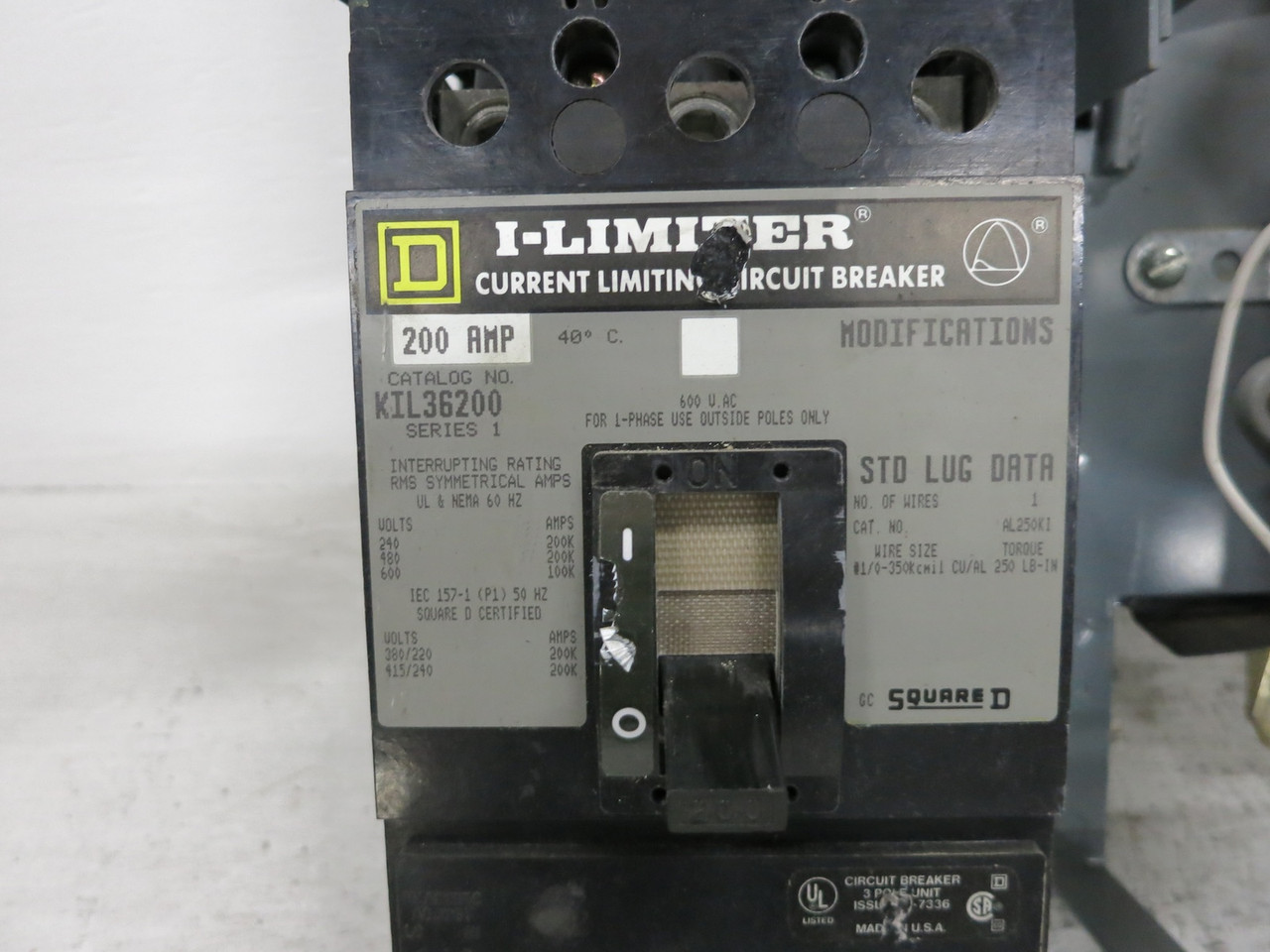 Square D CME732HQB 200A Watthour Meter Vectron SV4SD 200 Amp KIL36200 480/277 (DW7167-1)