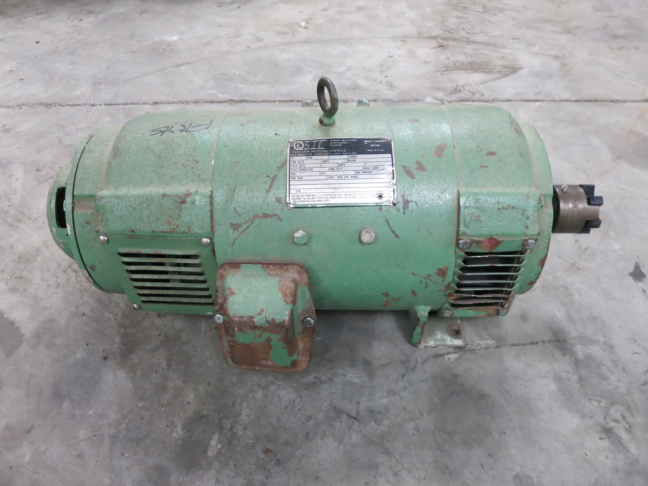 SIC 10 HP DC Motor 240V 1750 RPM Frame 219AT Encl DPFG 17.2A 17.2 Amp 10HP (DW7189-1)