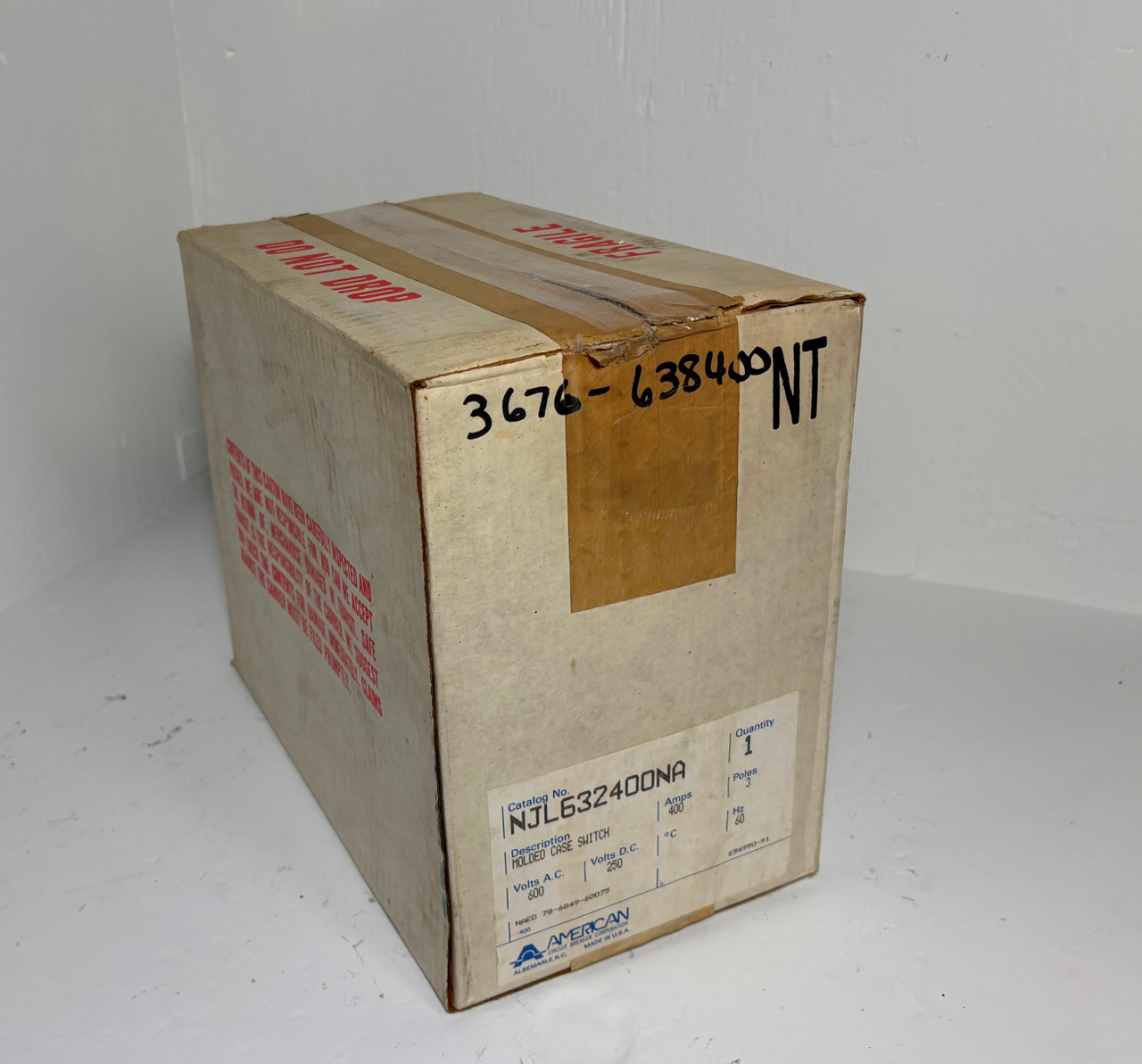 NEW American NJL632400NA 400A Molded Case Switch NJL 600V 3 Pole FPE 400 Amp NIB (EM5497-15)
