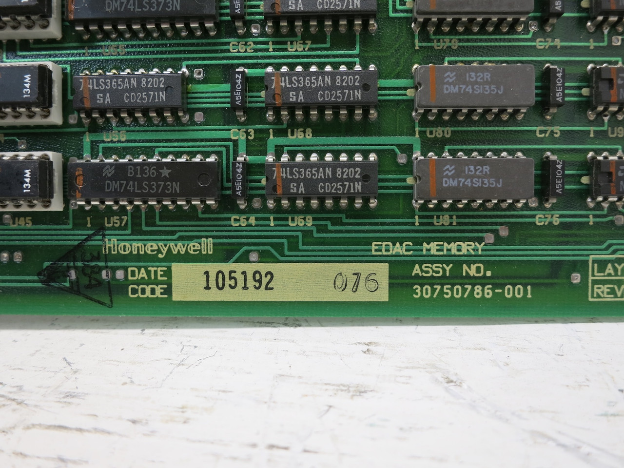 Honeywell 30750786-001 EDAC Memory PLC Module Board 30750786001 Card (DW7209-2)