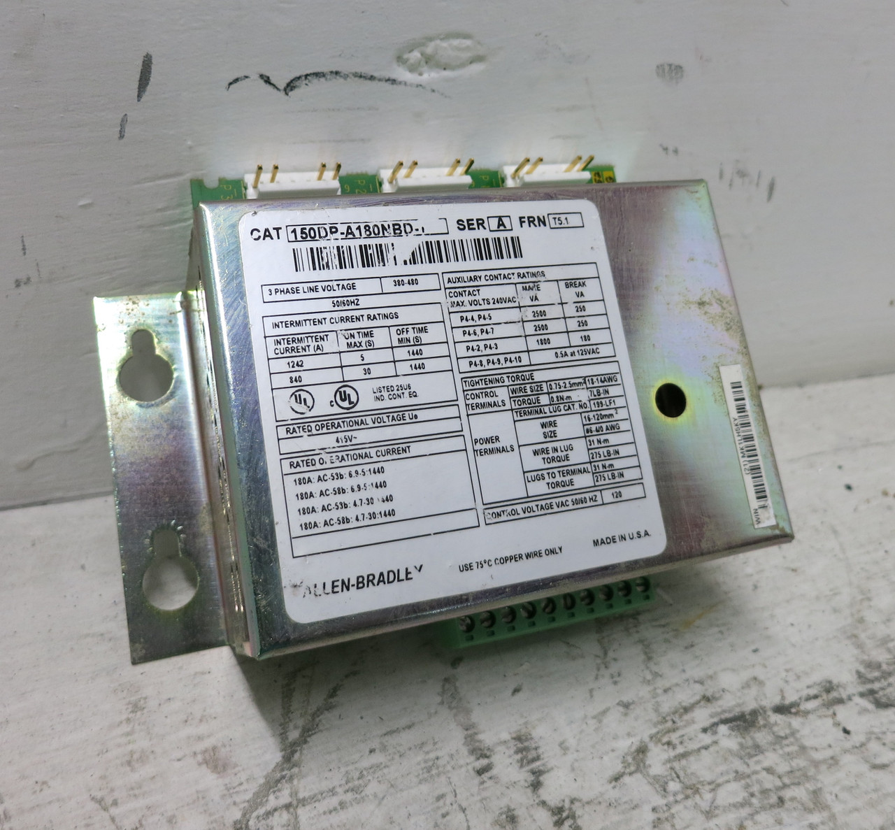 Allen Bradley 150DP-A180NBD-T Ser A SMC-DP Motor Controller Soft Starter 3PH (DW7212-2)