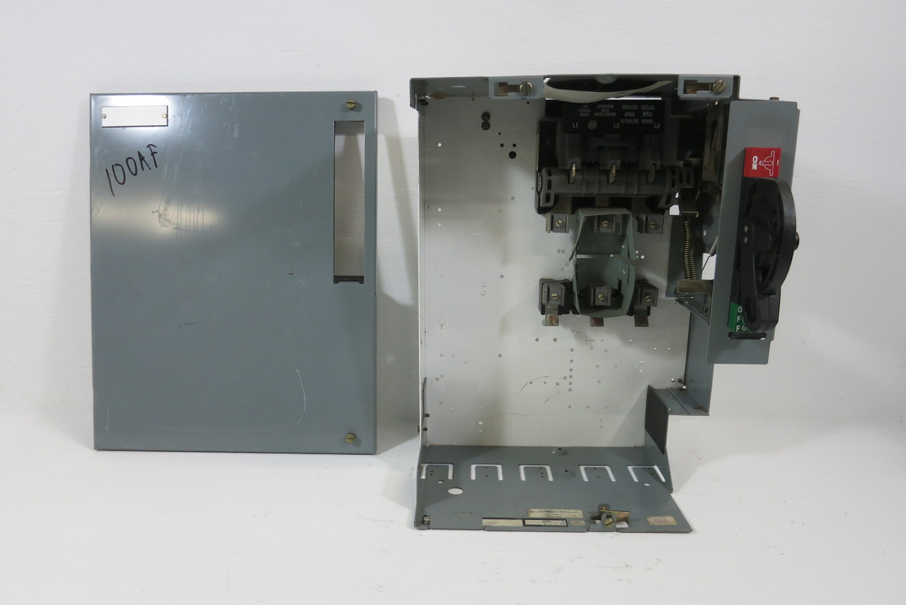 Allen Bradley 2100 Centerline 18" 100A Fusible Feeder MCC Bucket 100 Amp Fuse (BJ1019-5)