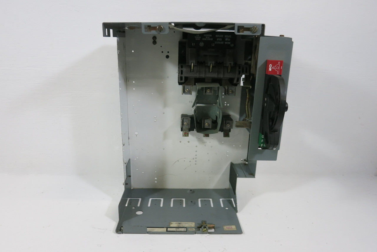 Allen Bradley 2100 Centerline 18" 100A Fusible Feeder MCC Bucket 100 Amp Fuse (BJ1019-5)