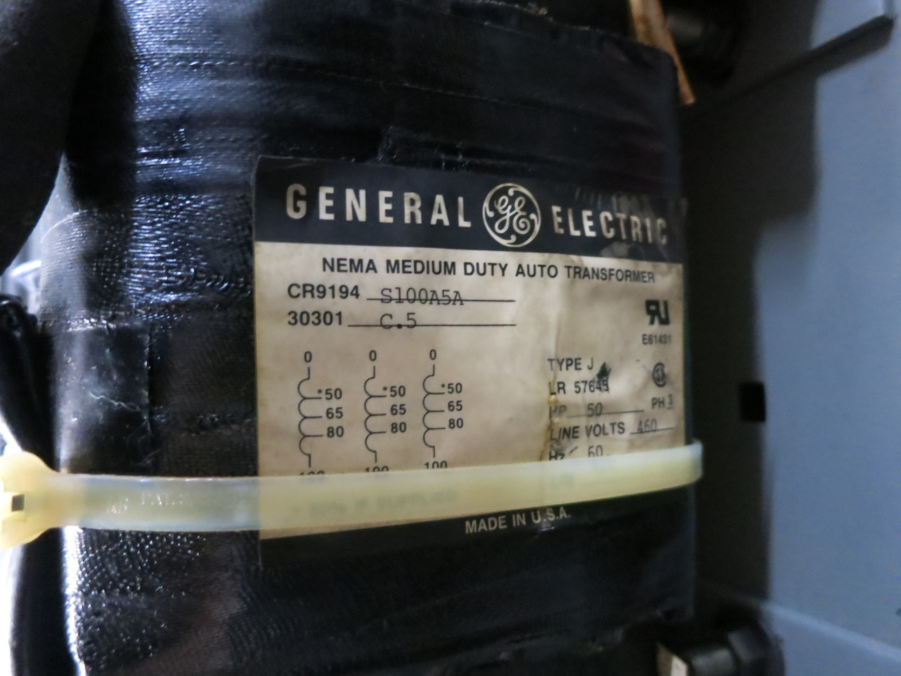 GE Size 3 50 HP Autotransformer Motor Starter Reduced Voltage 460V 300-Line (DW7279-1)