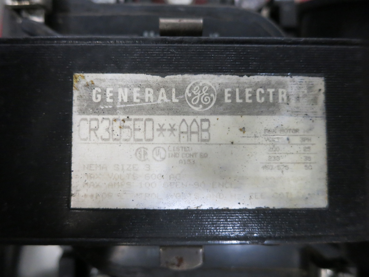GE Size 3 50 HP Autotransformer Motor Starter Reduced Voltage 460V 300-Line (DW7279-1)