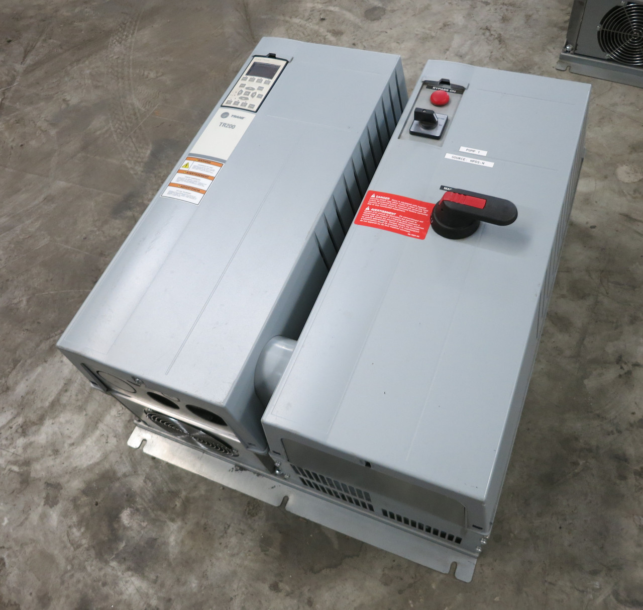 Image of Trane TR200 134H3743 AC VS Drive 30 HP 240V 3PH Bypass VFD 240 VAC HVAC 92A