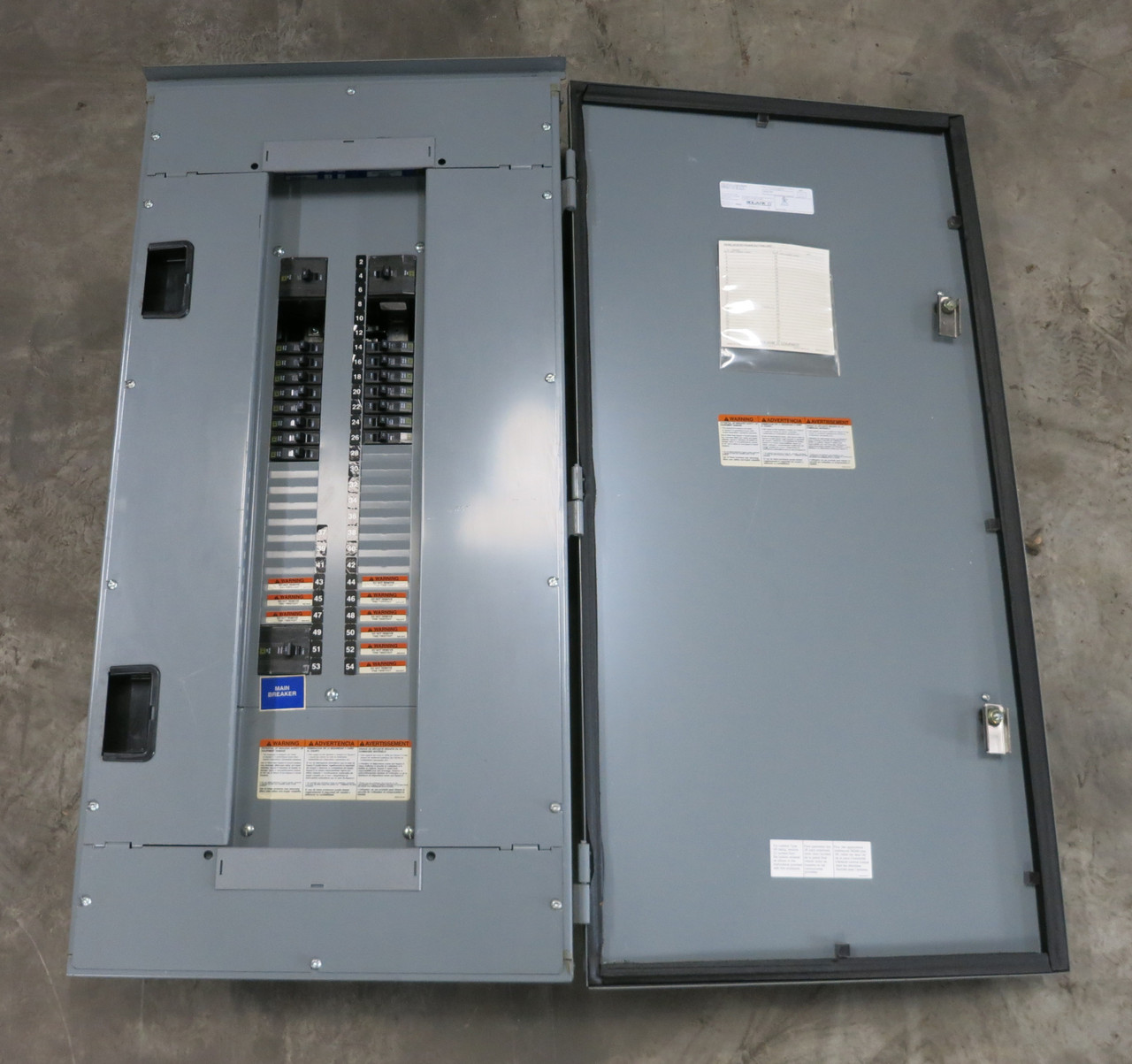 Square D NQOD 100A Main Breaker Panel Board 3PH 4W 208/120 100 Amp 208Y E2 3R (DW7277-1)