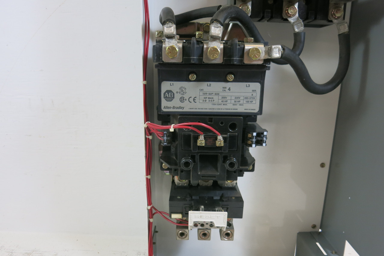 Allen Bradley 2100 Centerline Size 4 Starter 200A Fusible 39" MCC Bucket 200 Amp (BJ1022-1)