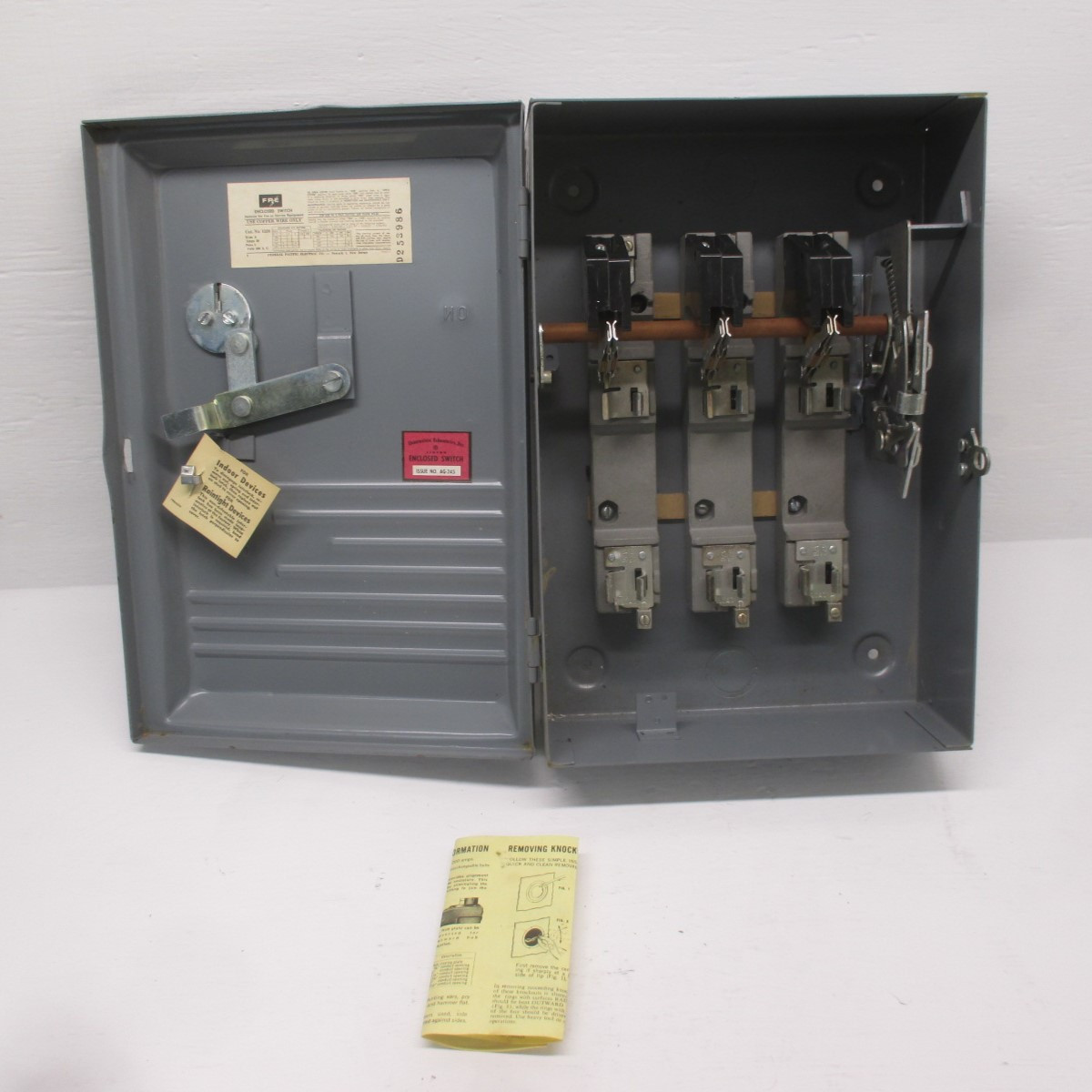 NEW FPE 1336 30 Amp 600V Type A 3P Disconnect Fusible Switch 30A NNB New No Box (AH0584-3)