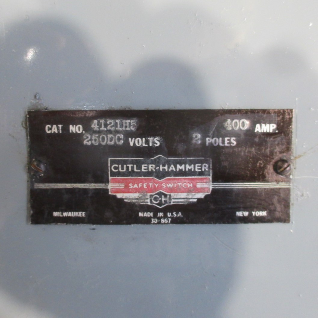 Cutler Hammer 4121H5 400A 240V 2P Non-Fusible Double Throw Transfer Switch 1PH (AH0591-1)