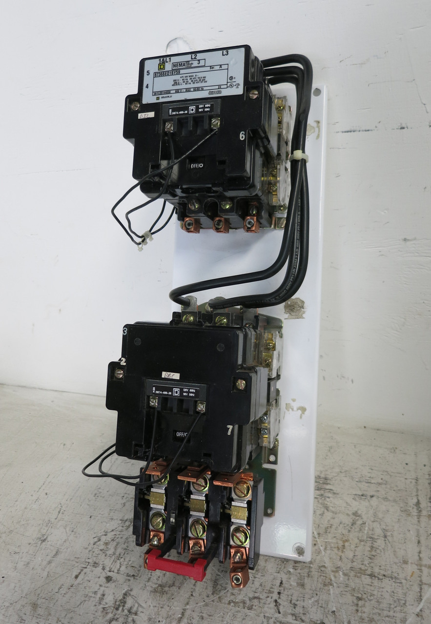 Square D 8736SE01SY59 Size 3 Reversing Motor Starter 120V Coil 8736 SEO1 50 HP (DW7298-2)