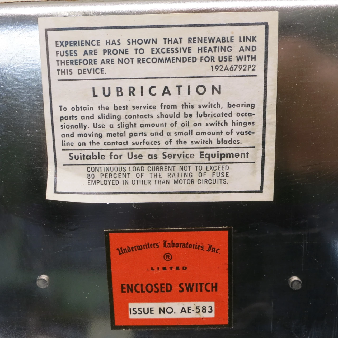 NEW GE TR72361SS 30A 600V Stainless Steel Fusible Safety Switch 3P 30 Amp 600VAC (AH0599-1)