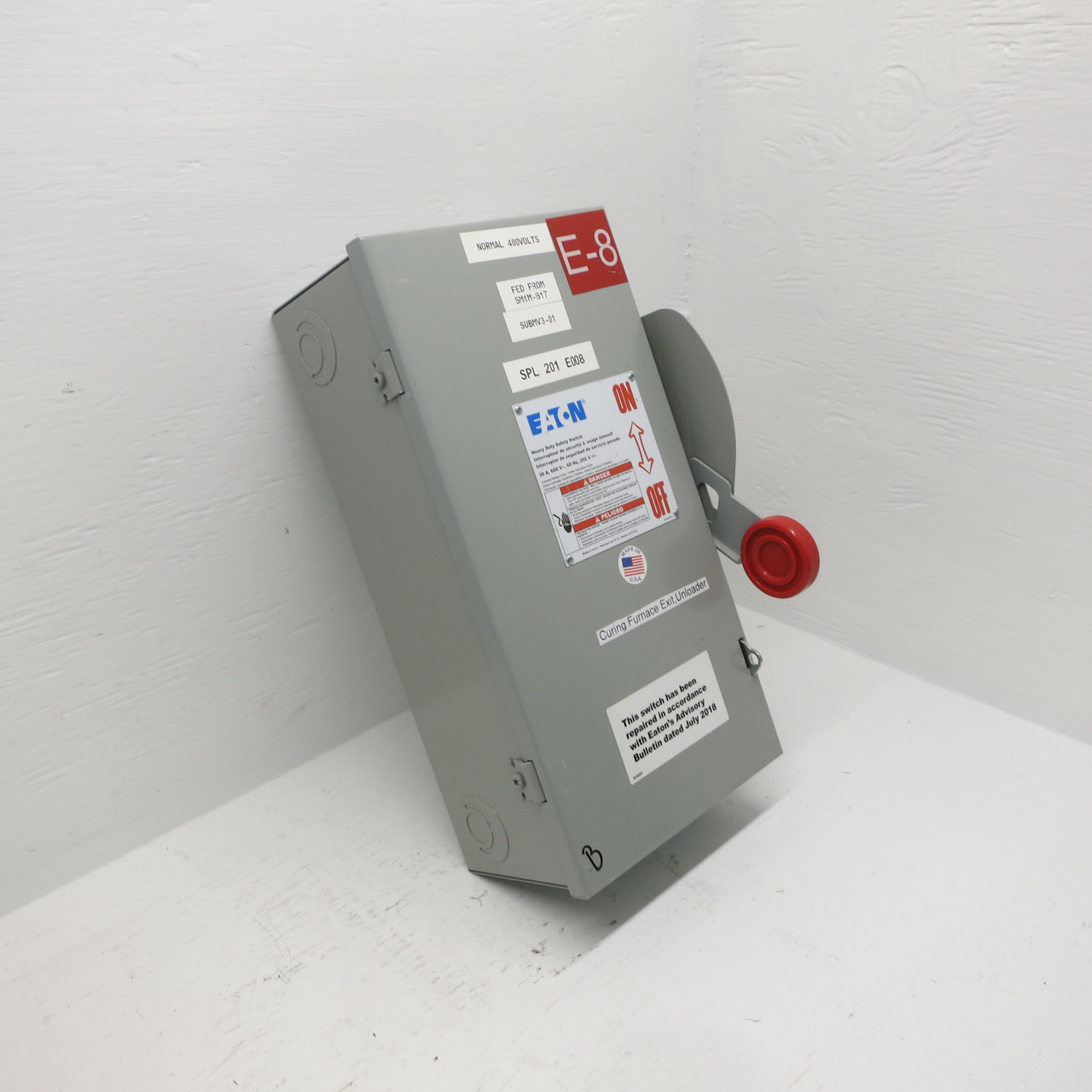 Eaton DH361FGK 30A 600V Fusible Heavy Duty Safety Switch Disconnect 30 Amp CH (AH0603-32)