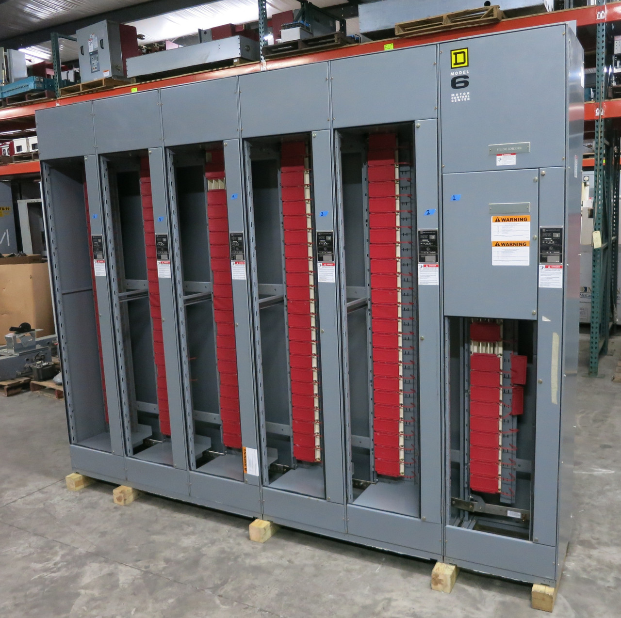 Square D Model 6 600/300 Amp MCC Motor Control Center 6x Section 480V 600A 300A (DW7327-1)