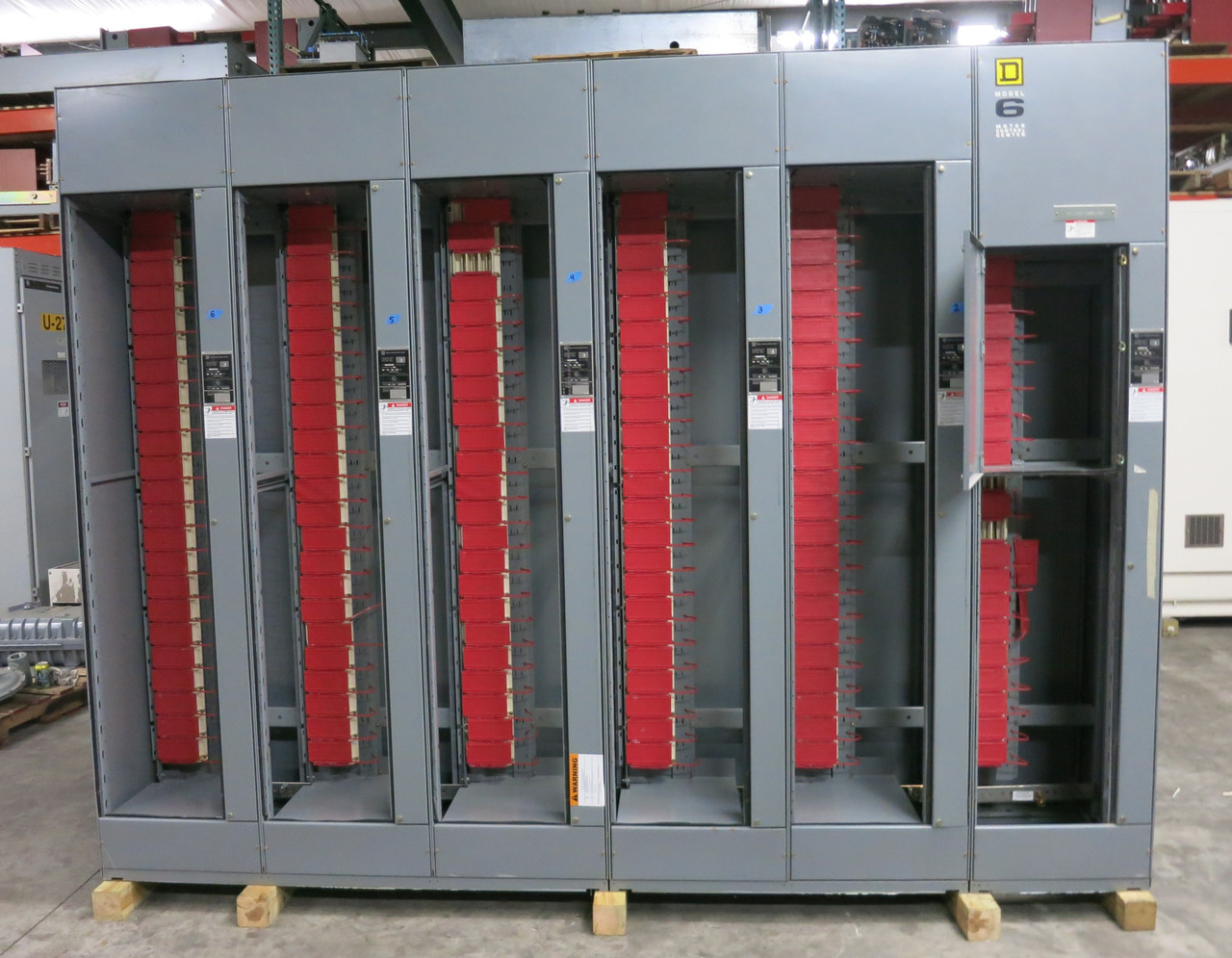 Square D Model 6 600/300 Amp MCC Motor Control Center 6x Section 480V 600A 300A (DW7327-1)