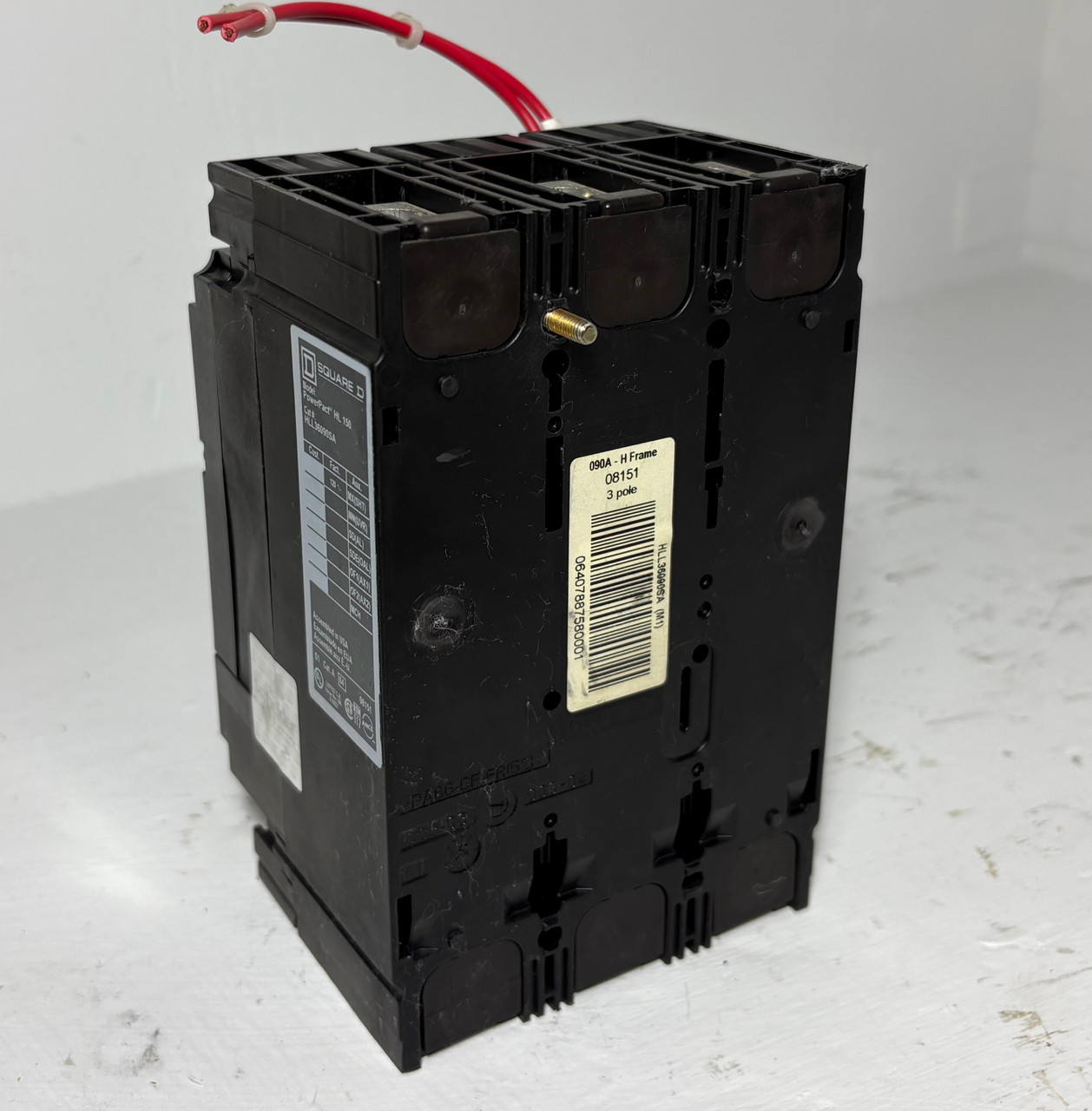 Square D HLL36090SA 90A PowerPact Circuit Breaker w/ 120V Shunt HL 150 3P 90 Amp (EM5521-2)