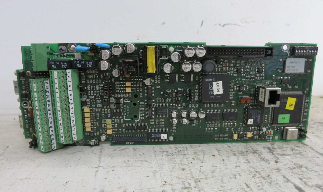 GE RV33-1 Rev F VS Drive Control Regulation Board w ISBUS-S AV-300i Inverter I/O (DW7344-3)