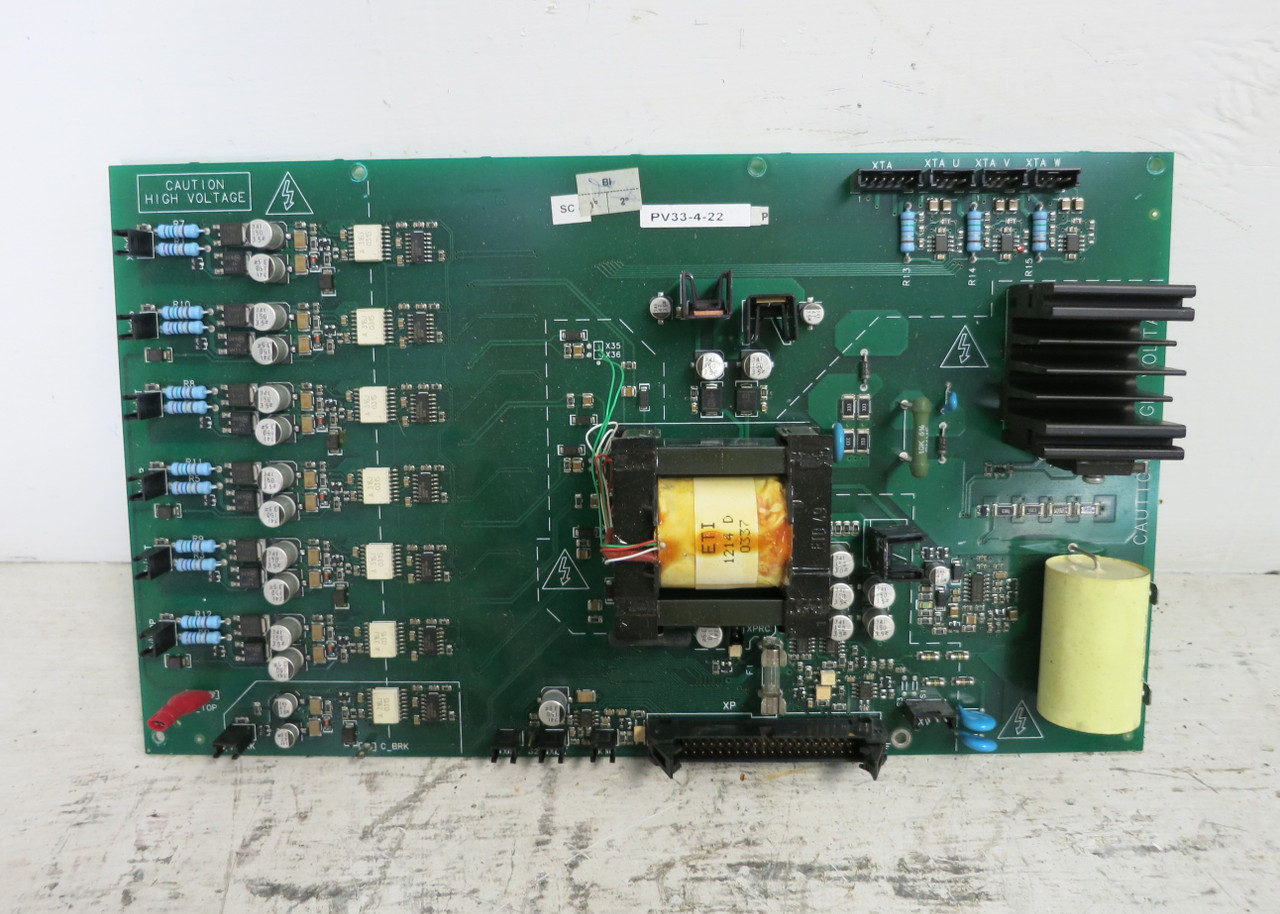 GE PV33-4-22 Rev P VS Drive Control Power Board AV-300i Inverter PCB ECS 1943-9 (DW7340-1)