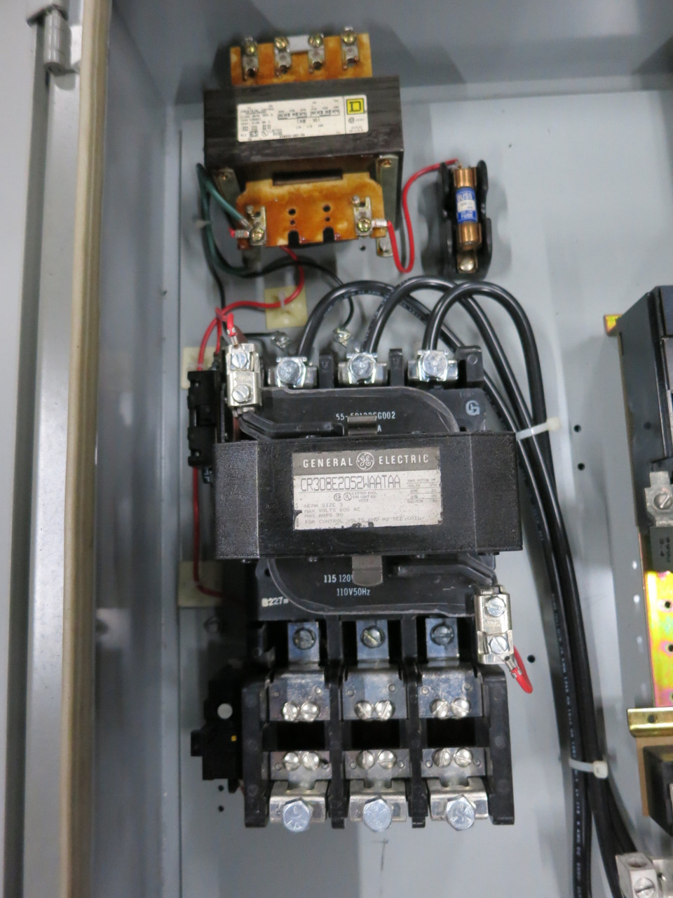 GE Size 3 Starter 100A Fusible Combination Combo Box 100 Amp CR308E2052WAATAA (DW7400-1)