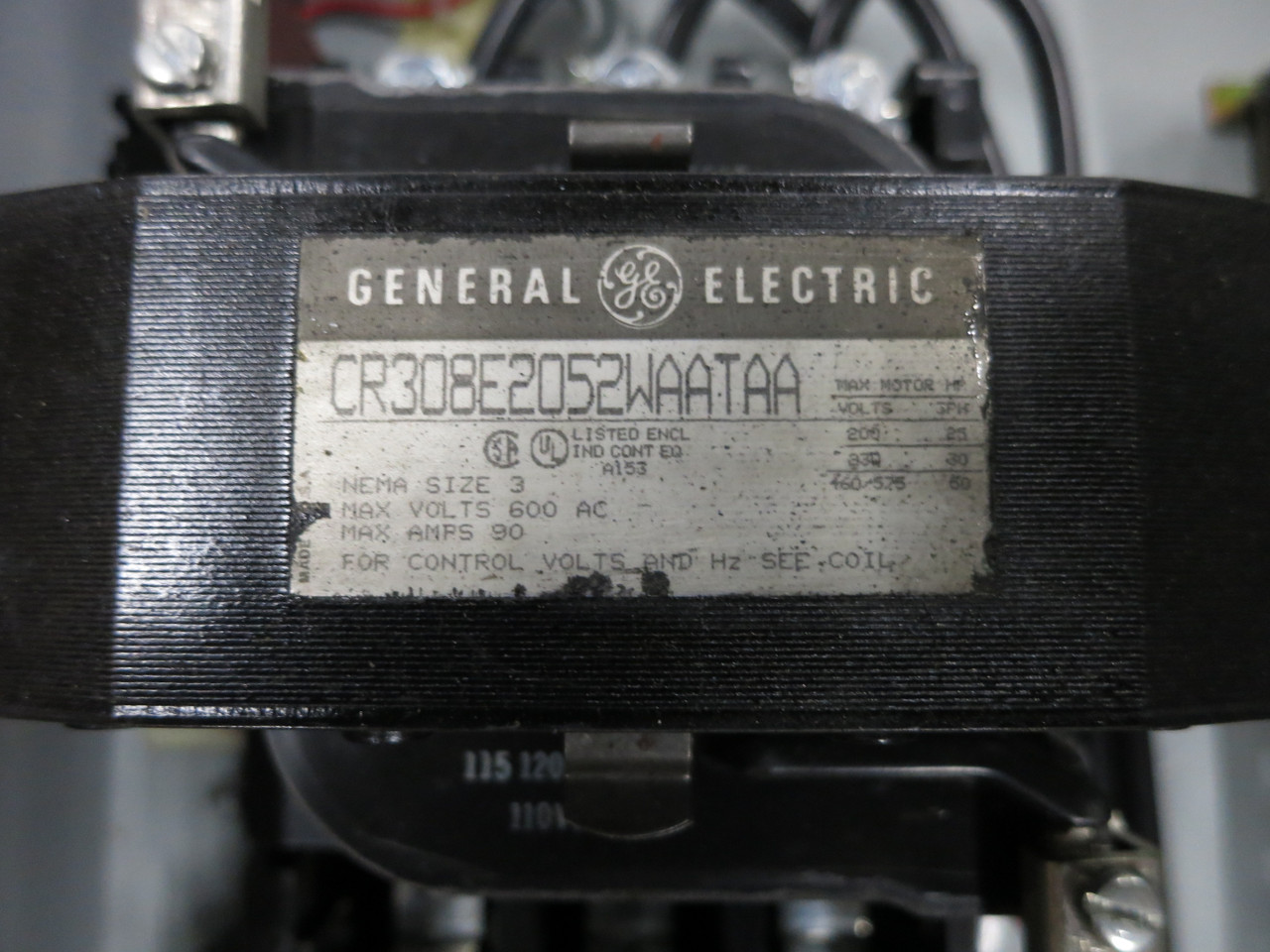 GE Size 3 Starter 100A Fusible Combination Combo Box 100 Amp CR308E2052WAATAA (DW7400-1)