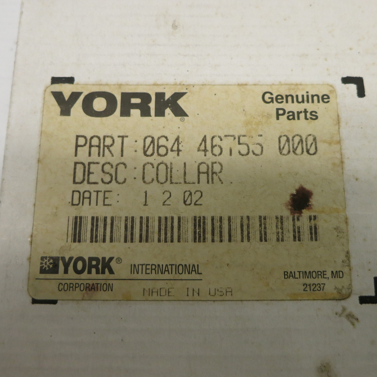 NEW York International Genuine Parts 064 46755 000 Collar Shaft Seal NIB (AH0614-1)