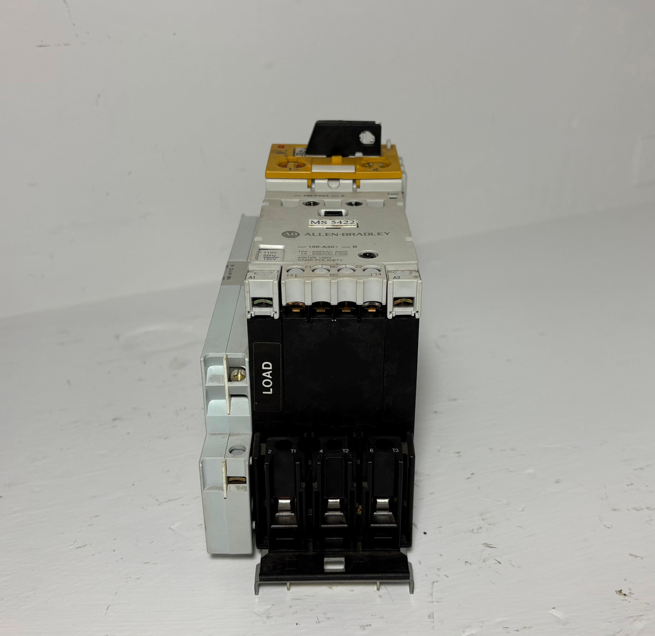 Allen Bradley 190-A40 Motor Starter 190-P024 190-CPS40 3PH 10 Amp 600V 120V Coil (EM5552-3)