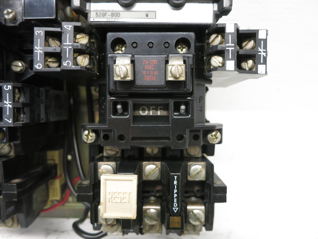 Allen Bradley 520F-BOD Size 1 2 Speed Starter 120V Coil 27A 520F-B0D No Heaters (AH0633-4)