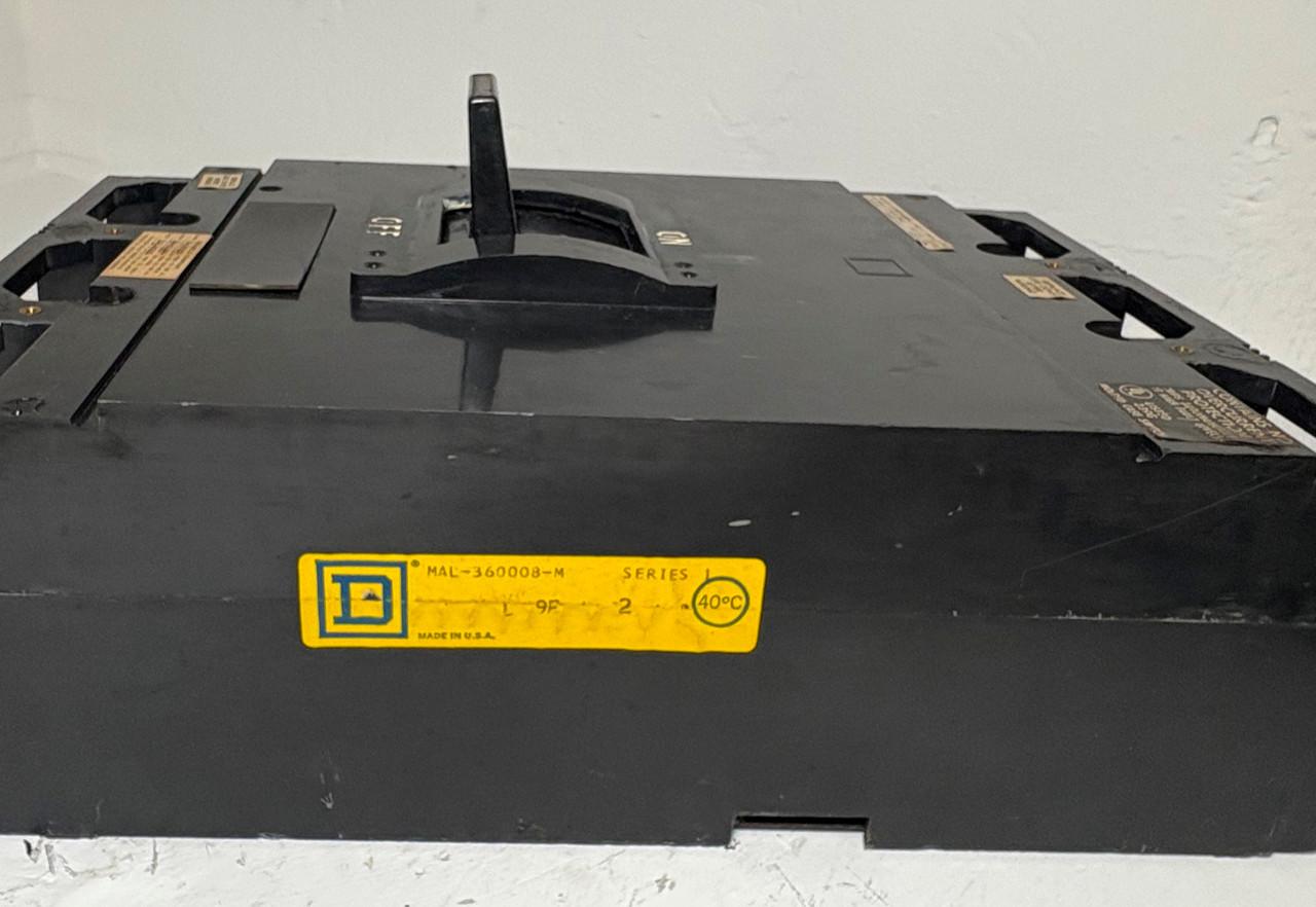 Square D MAL360008M 800A Molded Case Switch Black 600V 3 Pole MA Frame 800 Amp (EM5565-1)