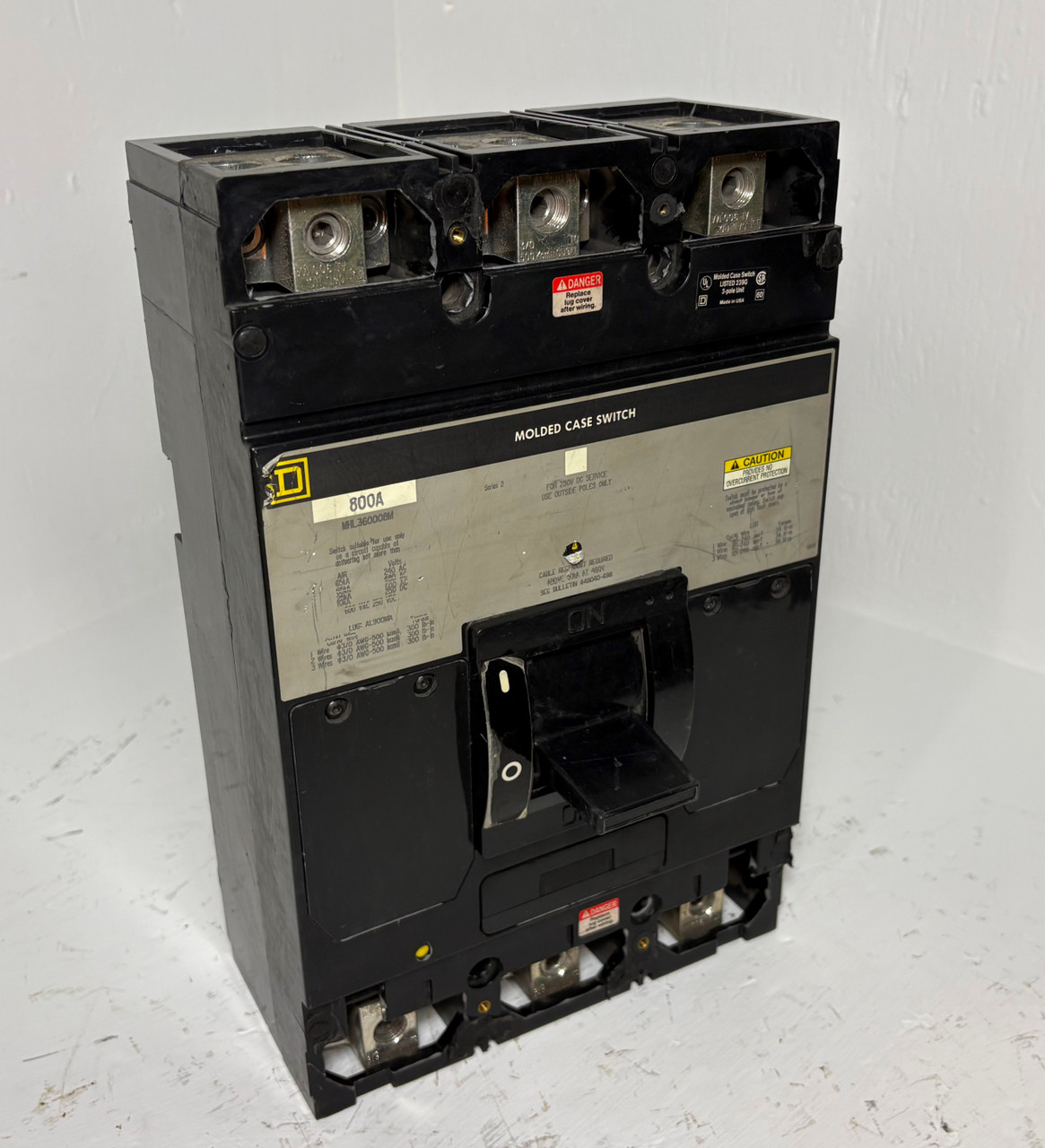 Image of Square D MAL360008M 800A Molded Case Switch 480/600V 3 Pole Type MA 800 Amp