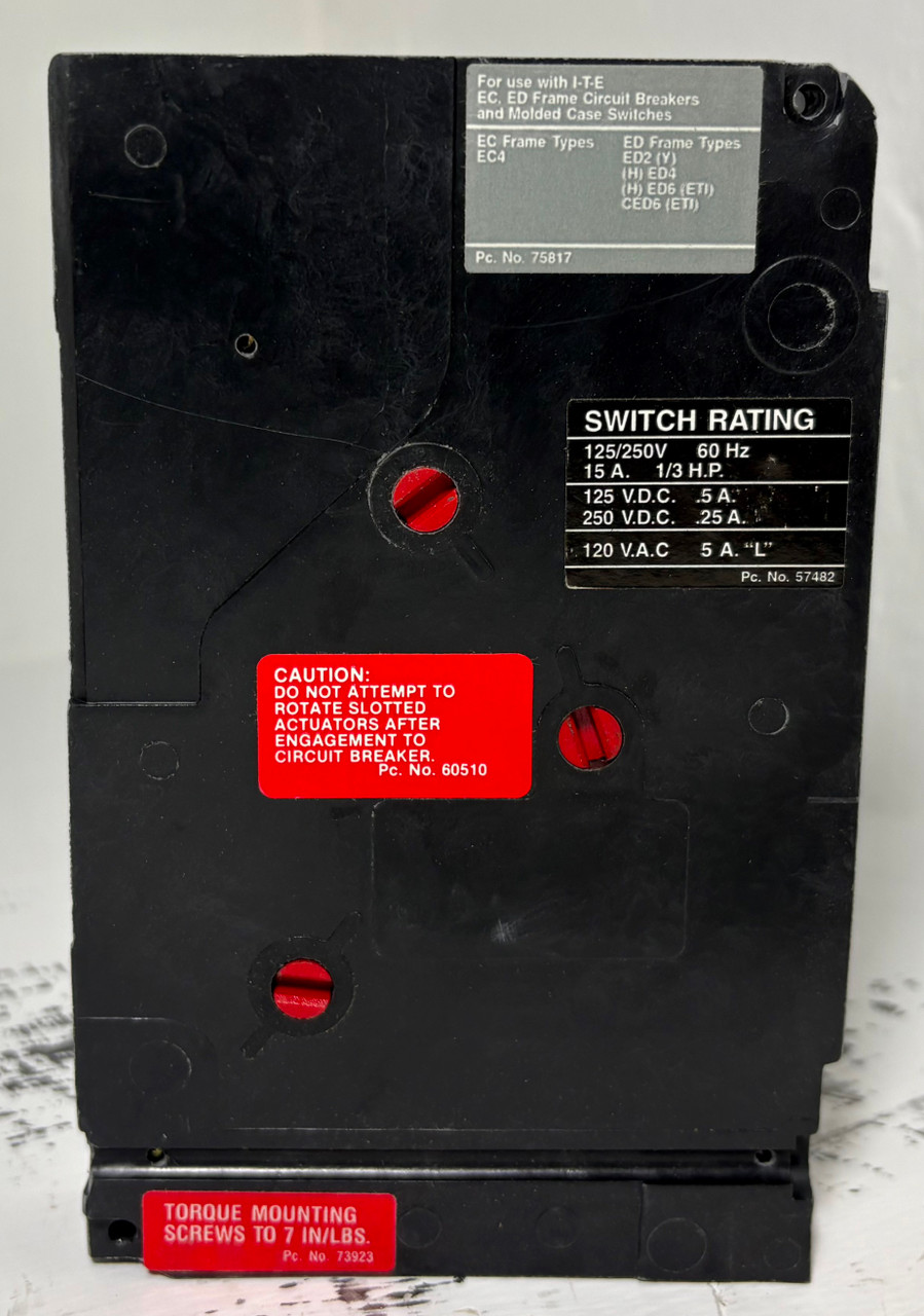 NEW Siemens U13ED62AA Auxiliary Switch for ED EC Circuit Breaker 2x Aux UV Trip (EM5574-9)