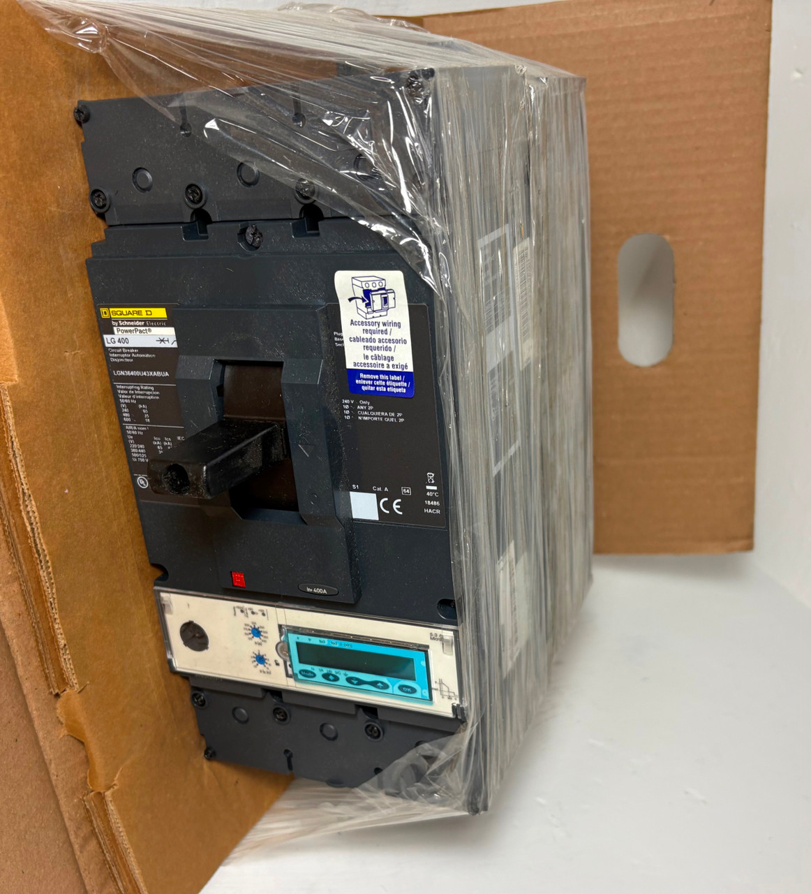 NEW Square D LGN36400U43XABUA LG 400 Amp PowerPact Circuit Breaker LGN36400 NIB (EM5576-1)