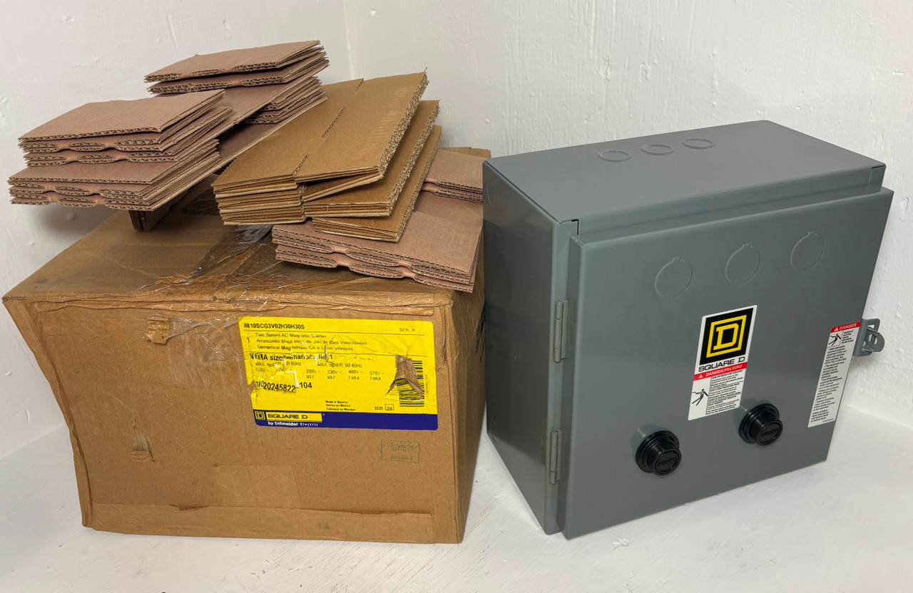 Image of NEW Square D 8810SCO3H30H30S Size 1 Two-Speed Starter Enclosed 2 Speed NIB