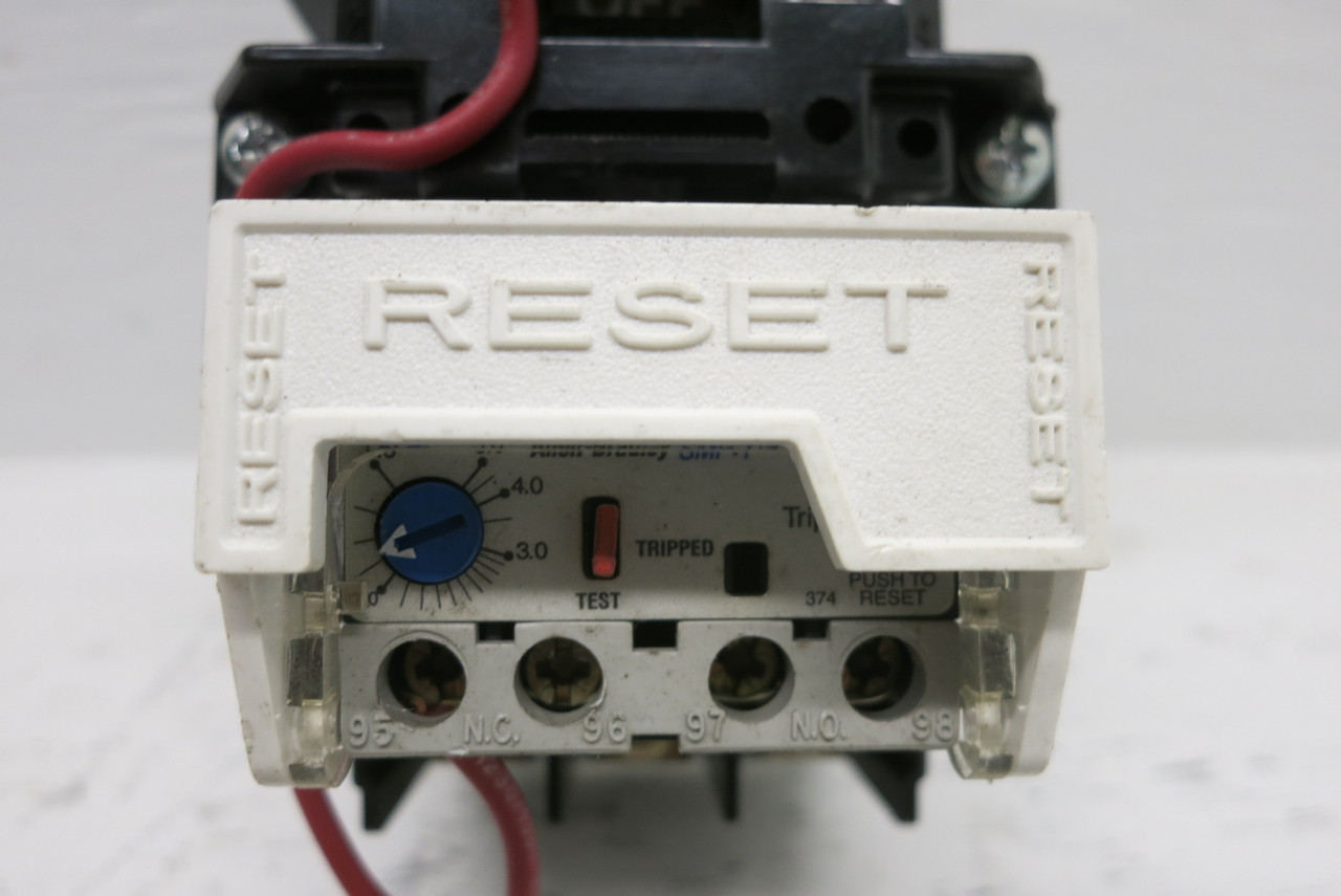 Allen Bradley 509-BOD-XXX NEMA Size 1 Starter SMP-1 120V Coil 592-A2EA 1.6-5A (AH0644-2)