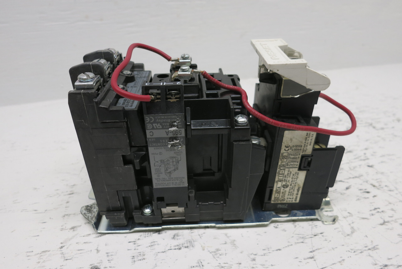 Allen Bradley 509-BOD-XXX NEMA Size 1 Starter SMP-1 120V Coil 592-A2EA 1.6-5A (AH0644-2)